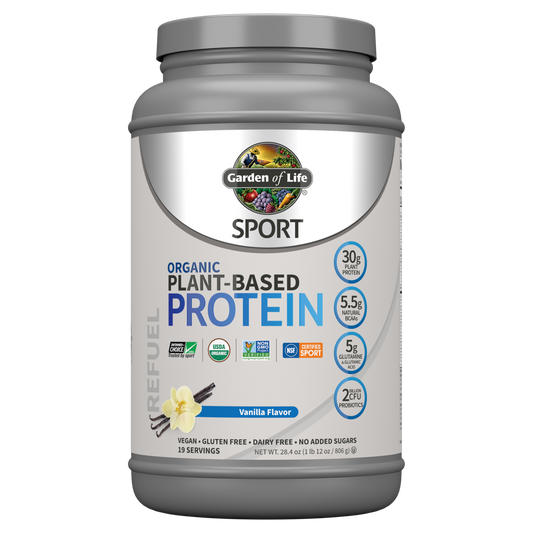 SPORT Organic Plant-Based Protein Vanilla 28.4oz (806g) Powder